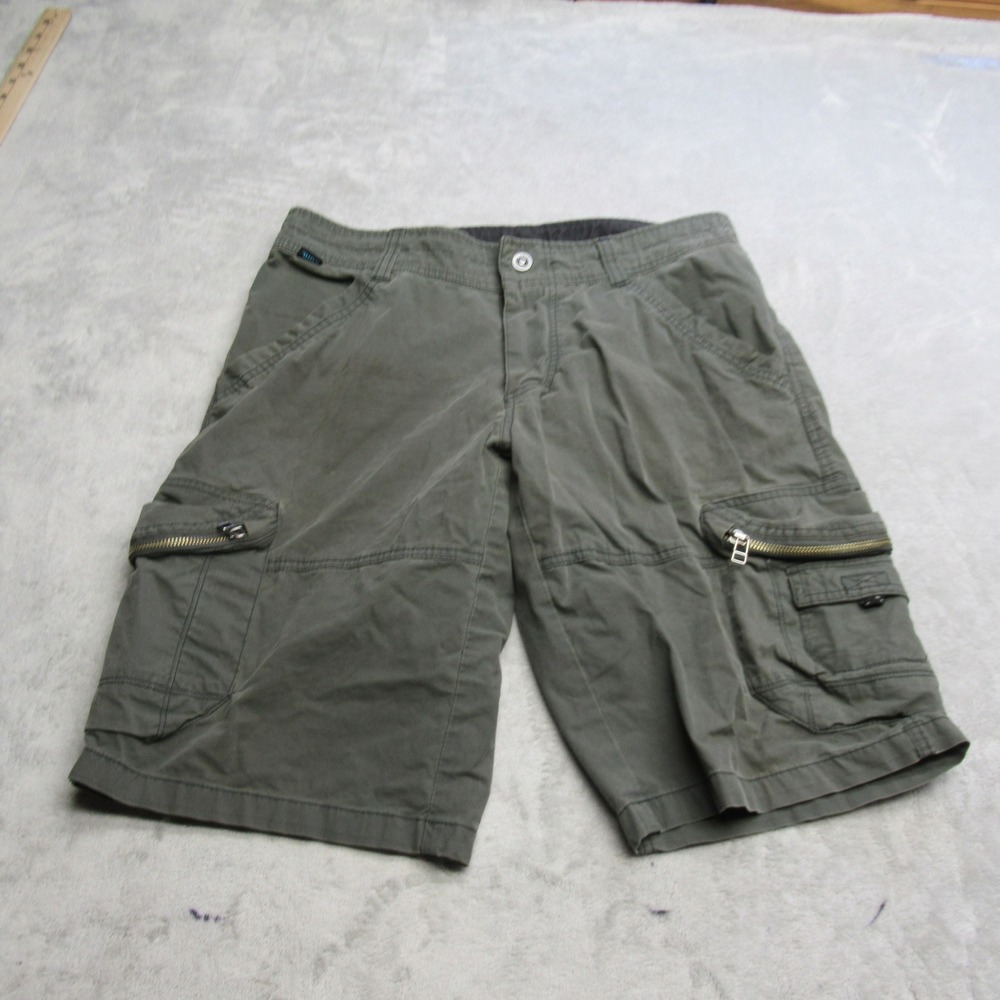KUHL Born in The‎ Mountain Shorts Mens 32 Green Nylon  Cargo Hiking Workwear